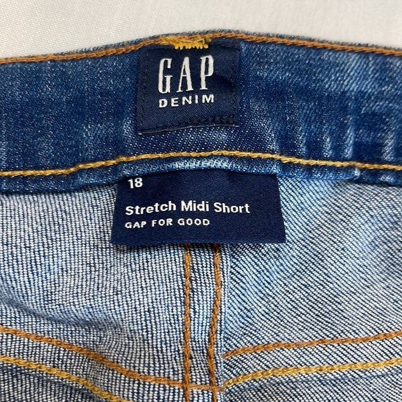 GAP KIDS Blue Stretch MIDI Short Adjustable waist Size 18 - Picture 5 of 10